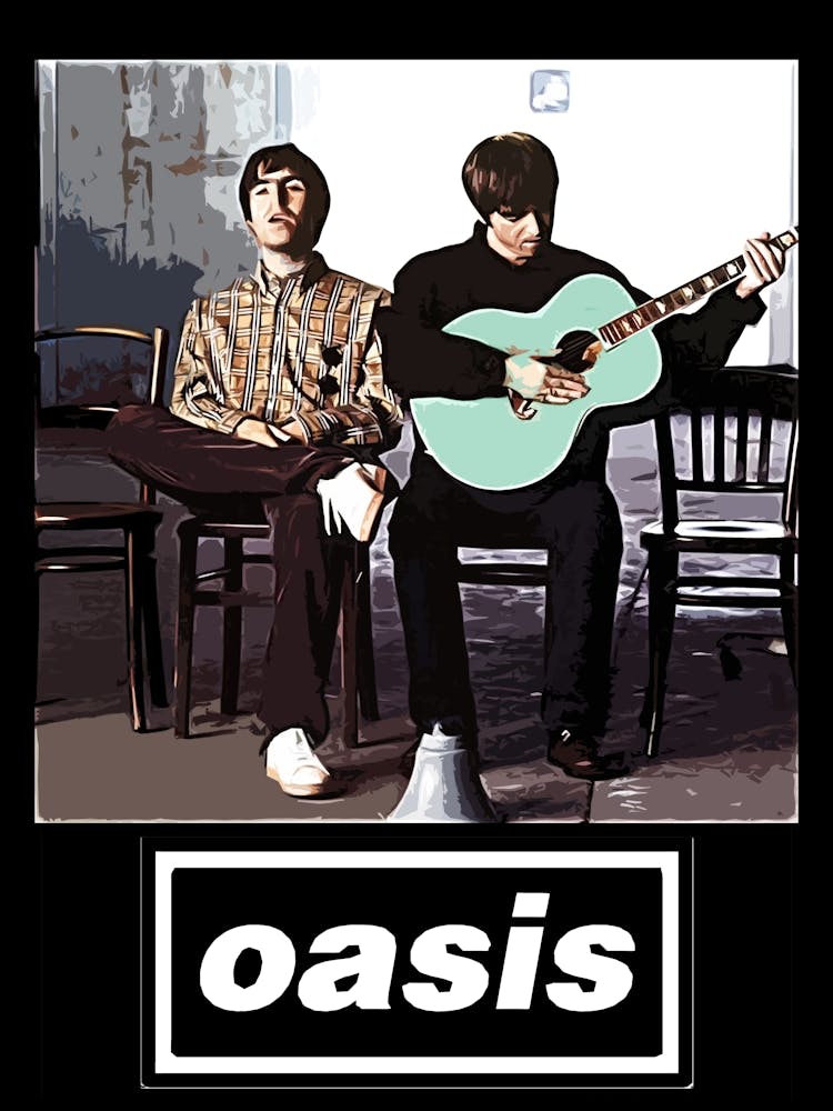 【IONSEOUL】Oasis Band Printing Long Sleeve 4JH531 oasis britpop music band Canvas Print by music soul - Fy