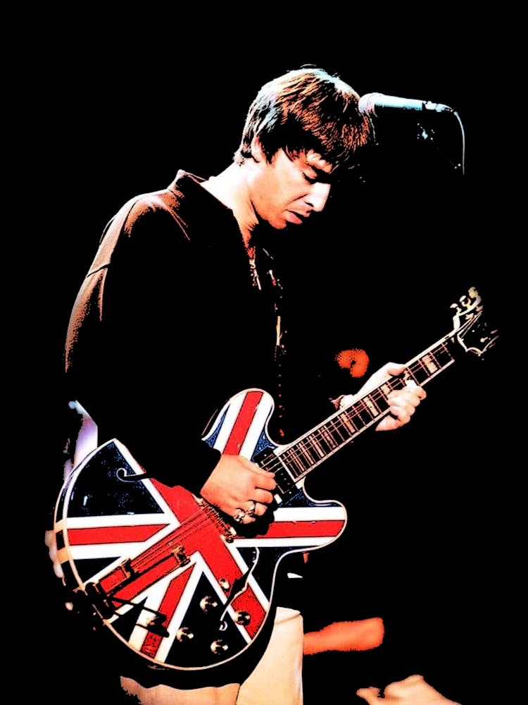 OASIS LIVE 2002 Japan OSAKA flyer MINT mini-poster PROMO