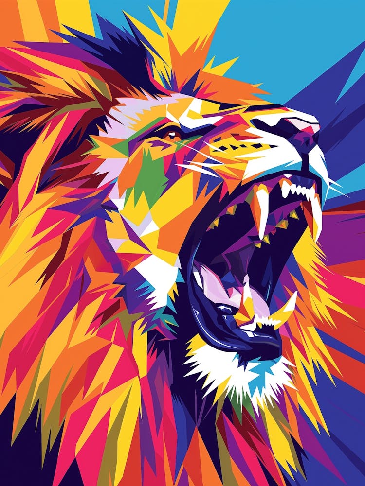 アフリカアート　ライオン【画家 サイン入り】(4) Amazon.co.jp: キャンバス絵画アフリカの兄弟愛ライオンカブ動物