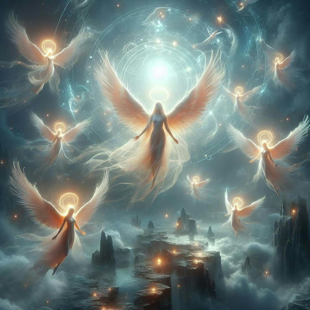 Angels In The Sky 8 Art Print by Frank Tout - Fy