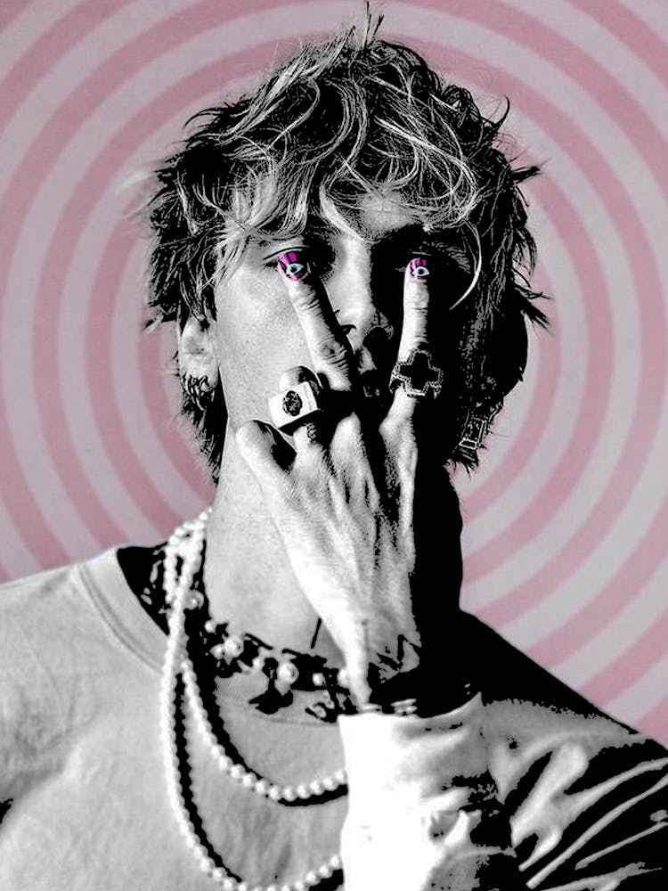 machine gun kelly 1 Art Print by music soul - Fy