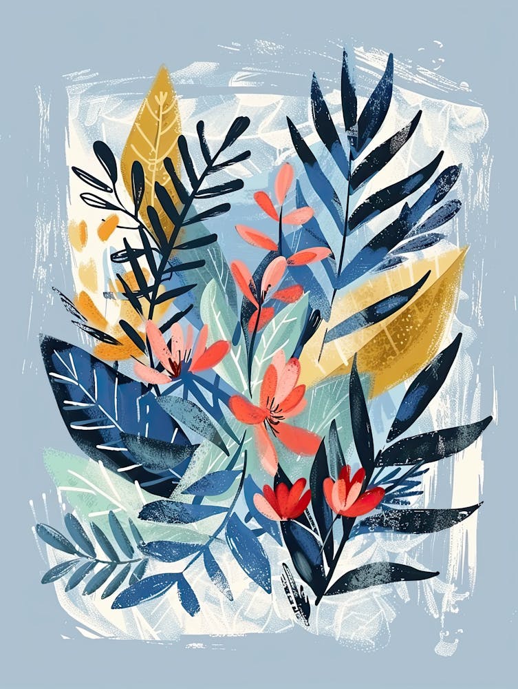 Jetset Horizon Mid Century Style Art Print by Bauhaus