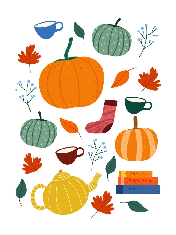 Autumn Vibes Art Print By Niamh Illustrates - Fy