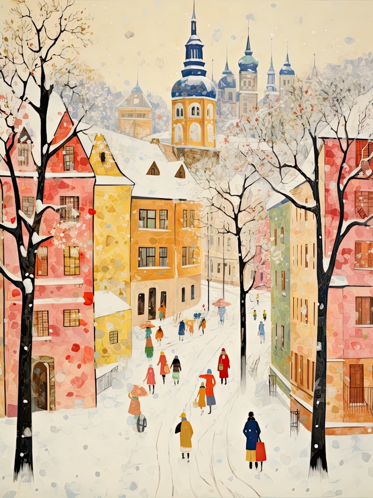 Snowy Old Vienna Street by Canadragon on DeviantArt