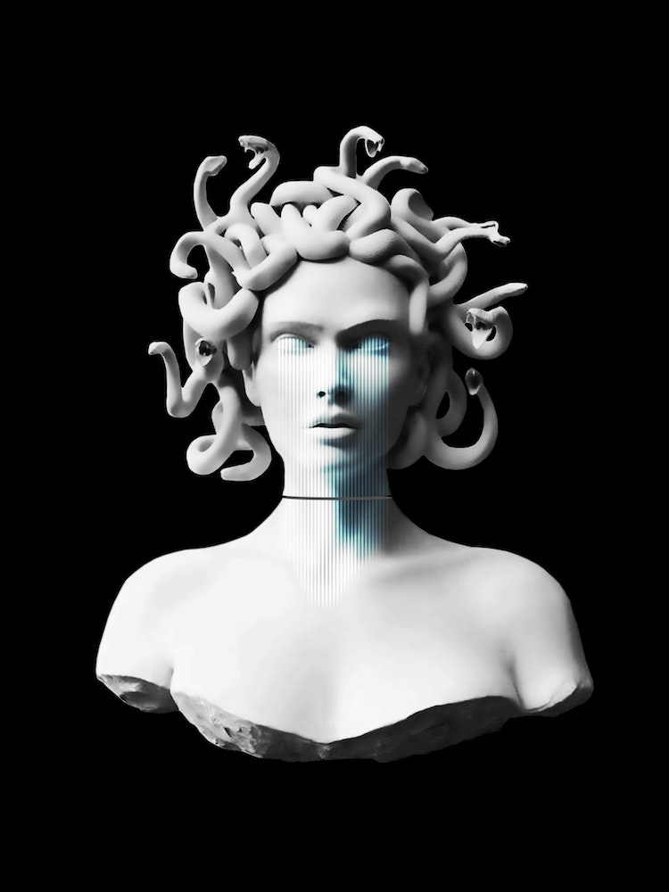 Deconstructed Medusa Art Print by Underdott Art - Fy