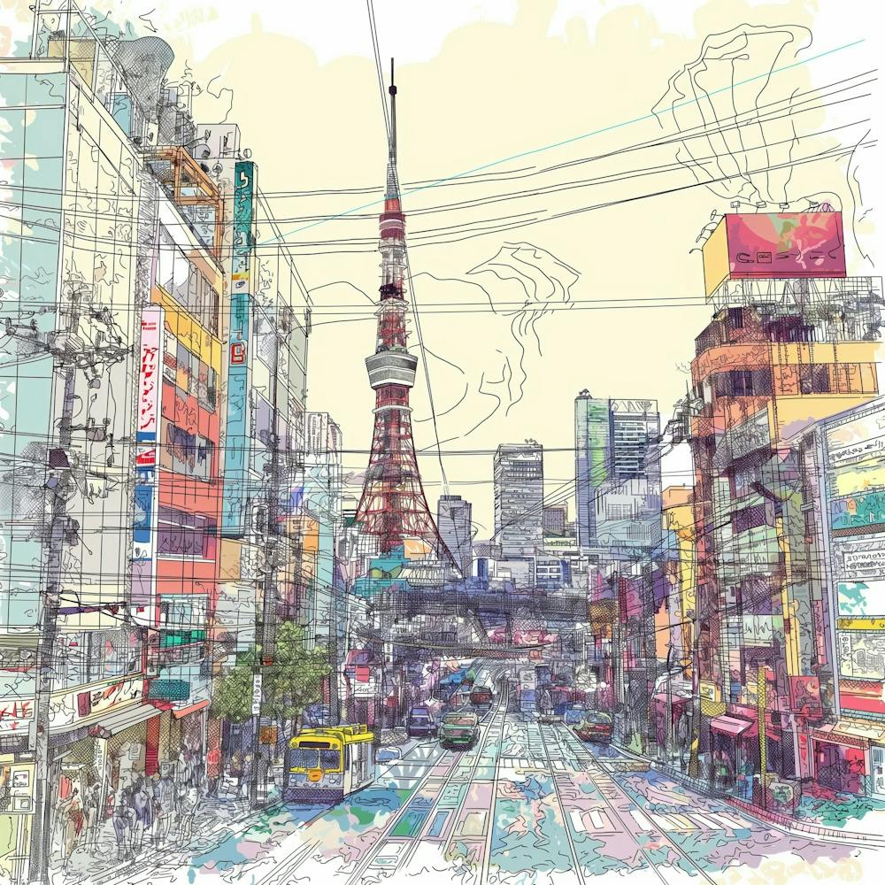 Amazon.com: Artery8 Downtown Tokyo Sketch Cityscape Pen