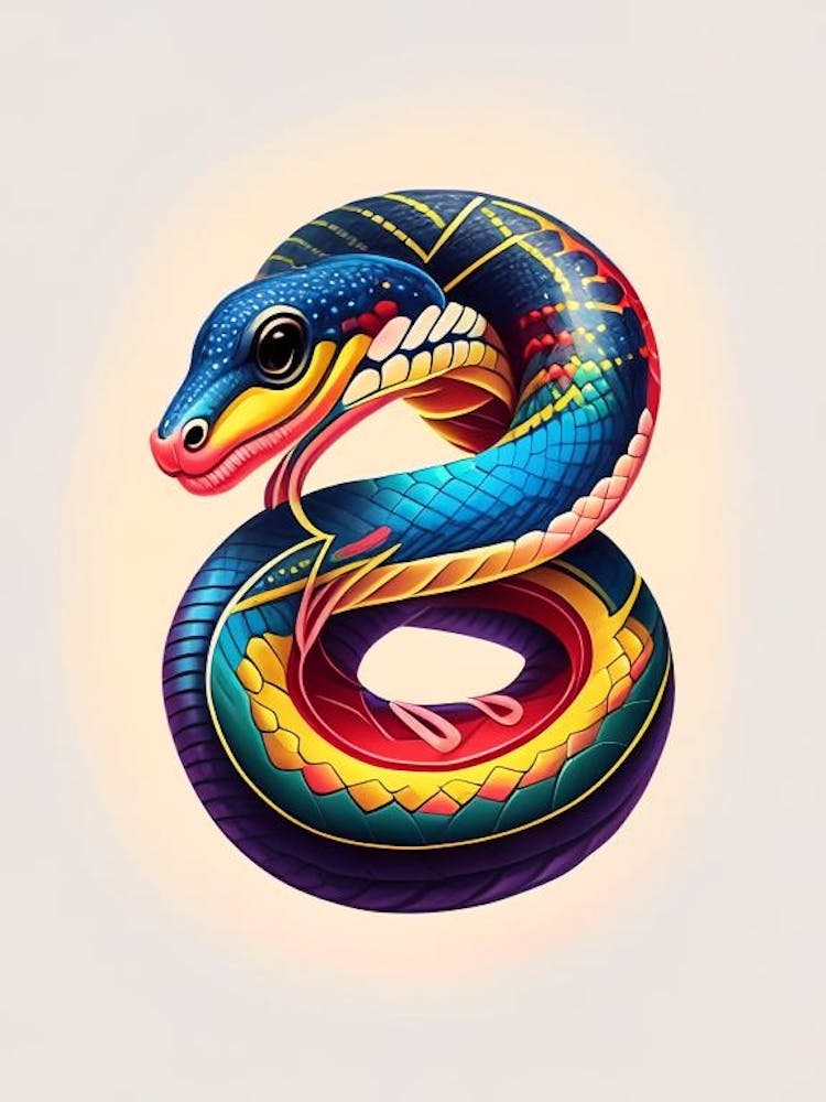 Small Snake | California Mountain Kingsnake | Semi-Permanent Tattoo - Not a  Tattoo