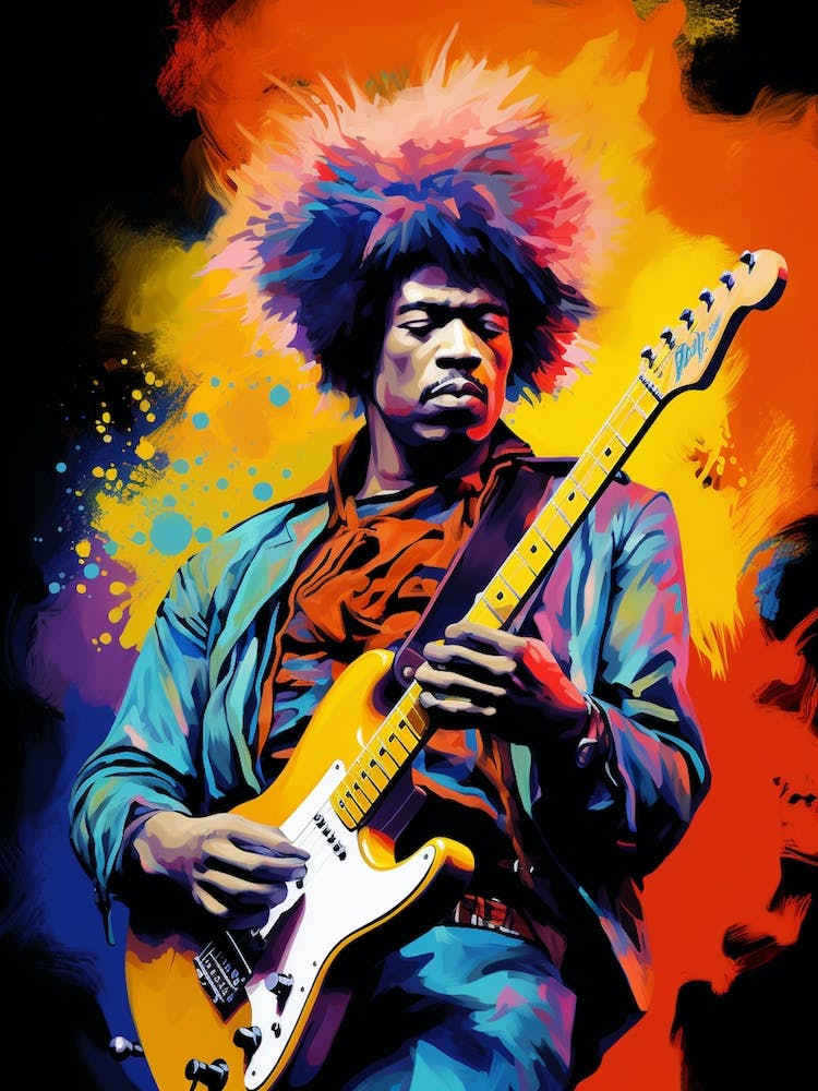 Glass Printing, Glass Wall Art, Tempered 2024 Glass, Jimi Hendrix, Rock Legend Music Glass Printing, Music Glass Wall, Rock Music Glass,