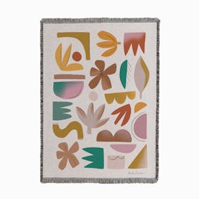 Abstract Shapes Woven Throw