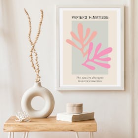 Matisse Cutout Pink Poster Wall Art Living Room Art print