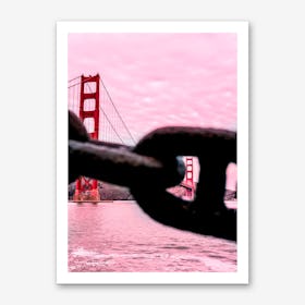 Pink Golden Gate Bridge Art Print