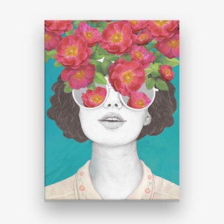 The Optimist Rose Tinted Glasses Canvas Print