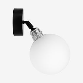 Kira XS Flexible Wall Lamp - 1L - Opal Matte / Nickel / Black