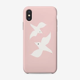 Love Birds In Pink Phone Case