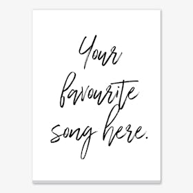 Your Song or Quote Personalised Canvas Print