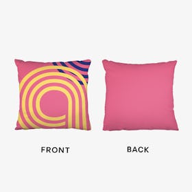 Multiline Pink Abstract Cushion