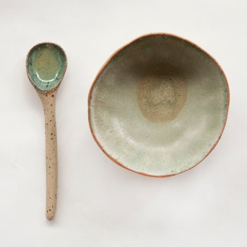 Green Fleck Stoneware - Bowl by Daisy Cooper Ceramics