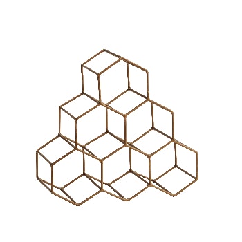 Hexagonal Gold Wine Rack by Madam Stoltz