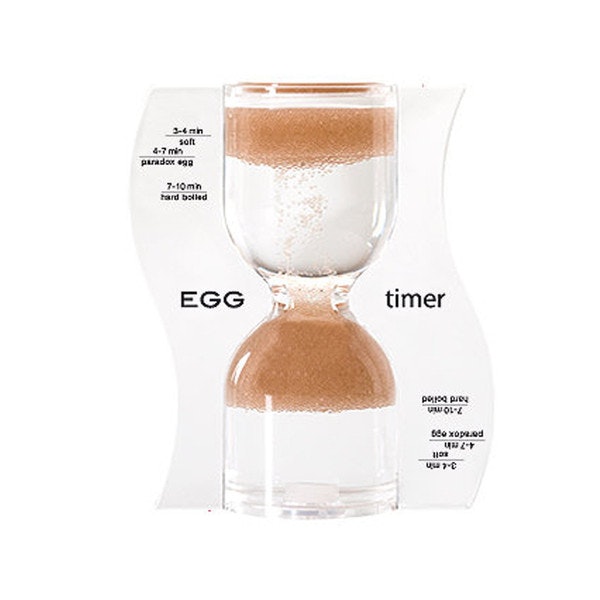 Reverse Flow Egg Timer in Light Brown by Paradox