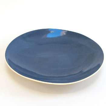 Denim - Handmade Pasta Plate by Brickett Davda