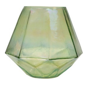 Green Hurricane Diamond Vase by