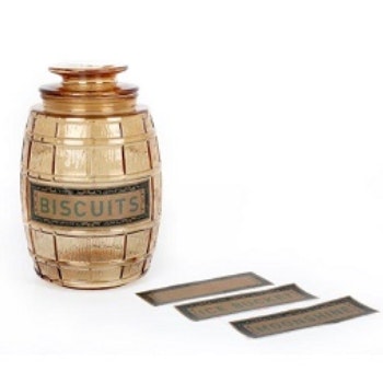 Small Barrel Glass Jar by