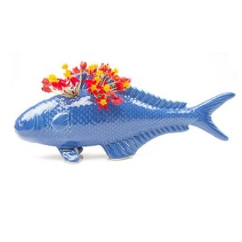 Cobalt Carp Bud Vase by Chive