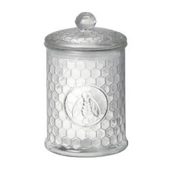 Medium Honeycomb Glass Jar by