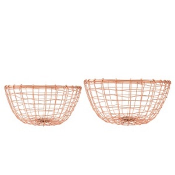 Anula Set Of Copper Baskets by