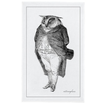 Metamorphosis Owl Tea Towel by Mrs Moore Vintage Store