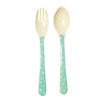 Happy Boys Melamine Spoon & Fork by
