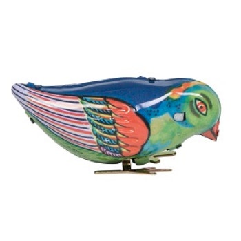 Tin Blue Bird Collectible Toy by