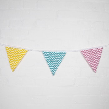Pastel Chevron Print Bunting by