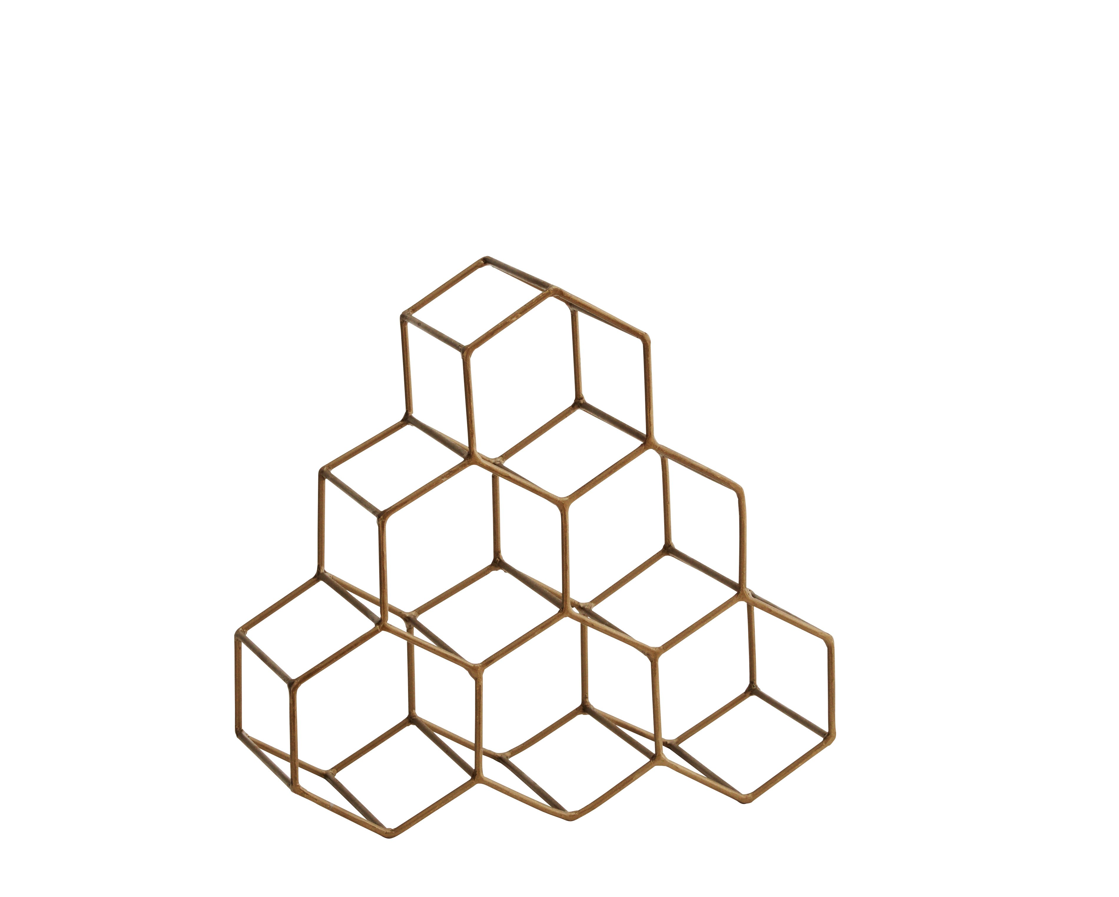Hexagonal Brushed Gold Wine Rack by Madam Stoltz