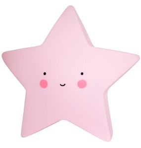 Pink Star Night Light by A Little Lovely Company