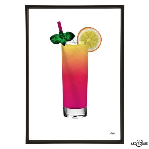 Kitsch Cocktail Lemon Art Print by