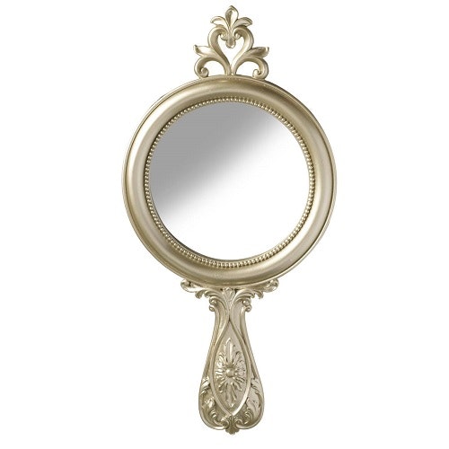 Vintage Style Round Hand Mirror by Parlane