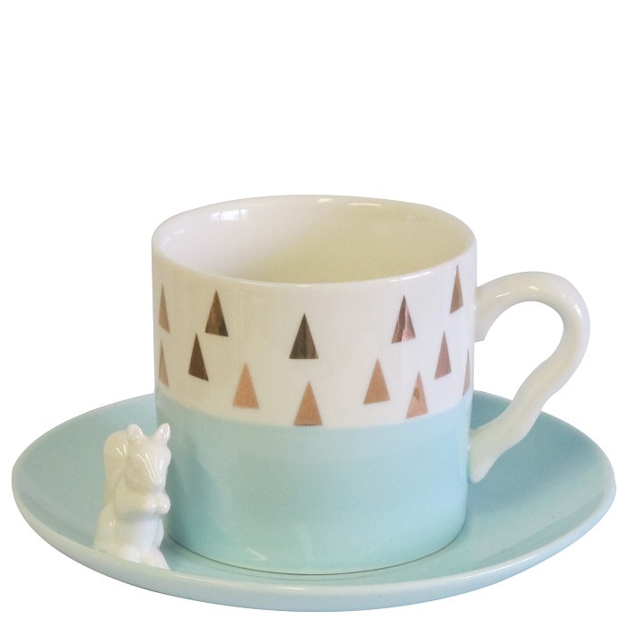 Squirrel Cup & Saucer by Disaster Designs
