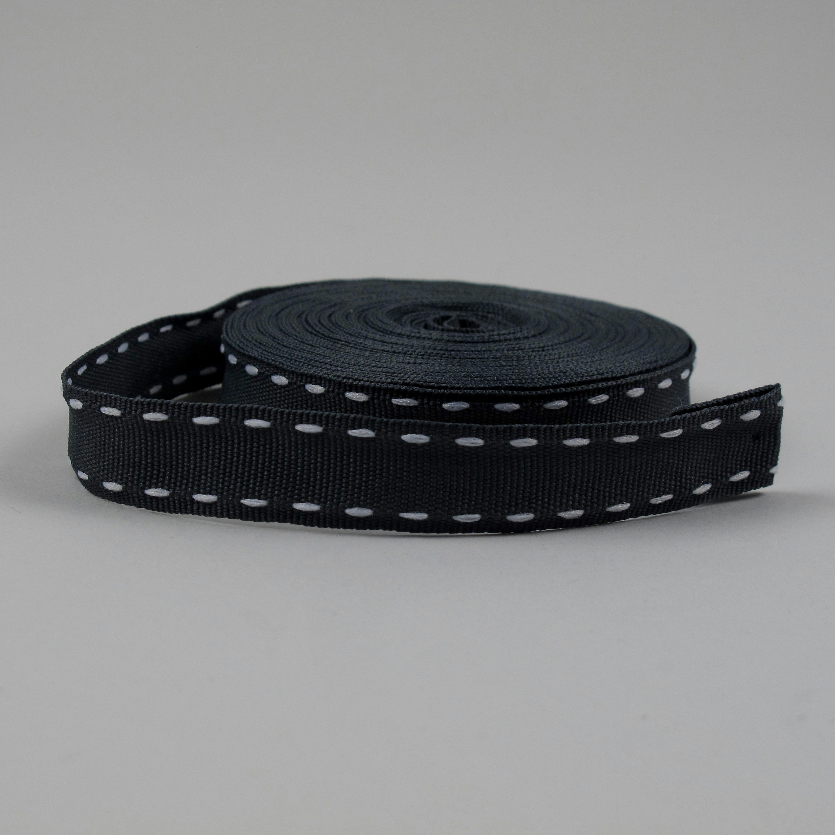 Stitched Ribbon (10m) - Grey by Sophies Ribbons