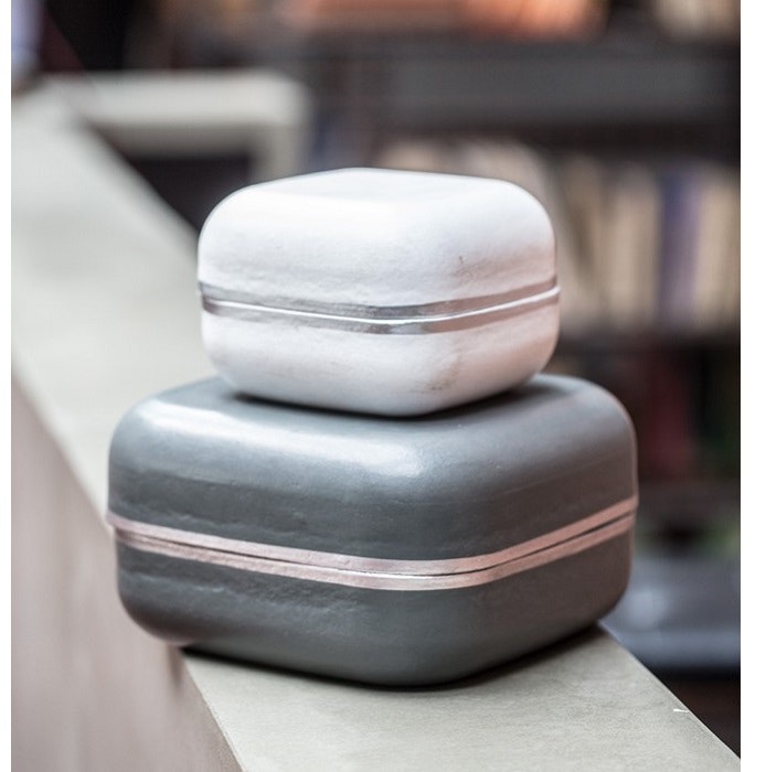 Large Grey Wooden Box by Tutti & Co