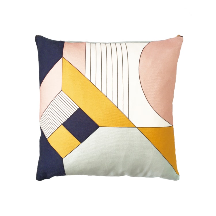 Geometric Printed Cushion by petherton press