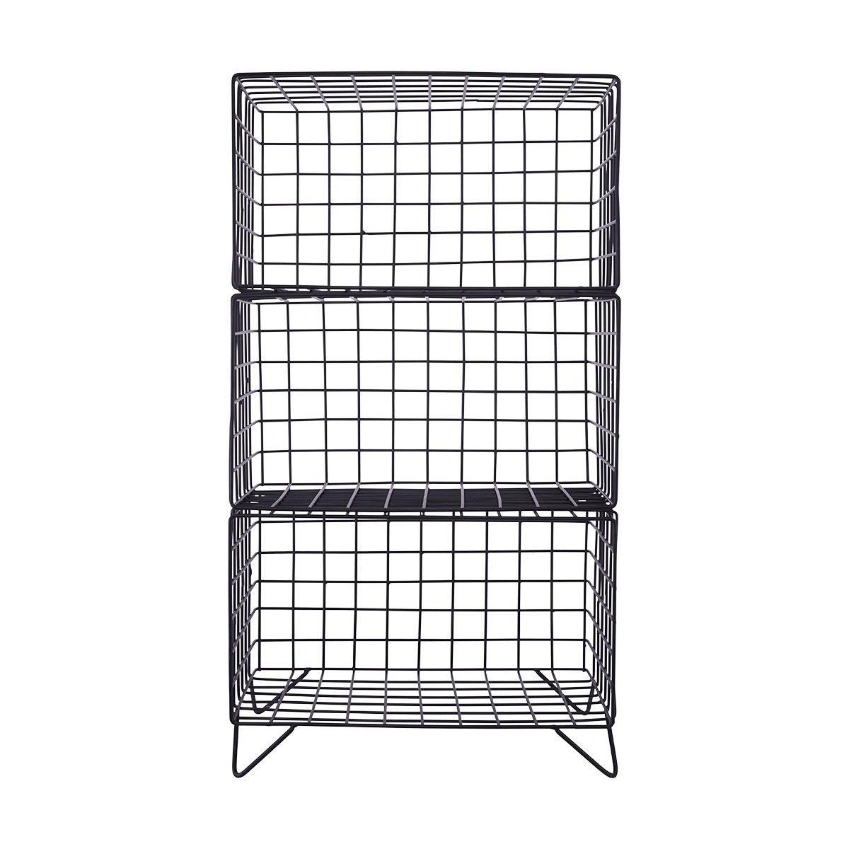 Black Wire Storage Basket Unit by House Doctor