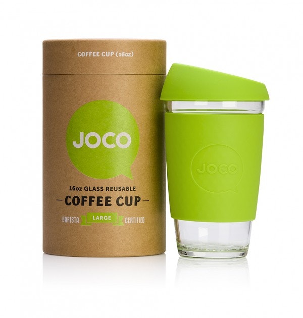 Lime 16oz Glass Reusable Coffee Mug by JOCO