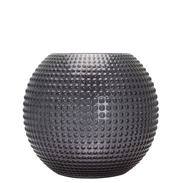 Stockholm Black Glass Dimple Vase by On Interiör