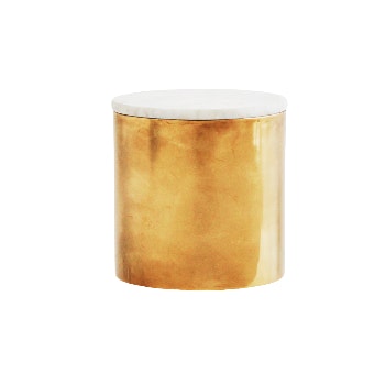 Marble & Gold Round Container by Madam Stoltz