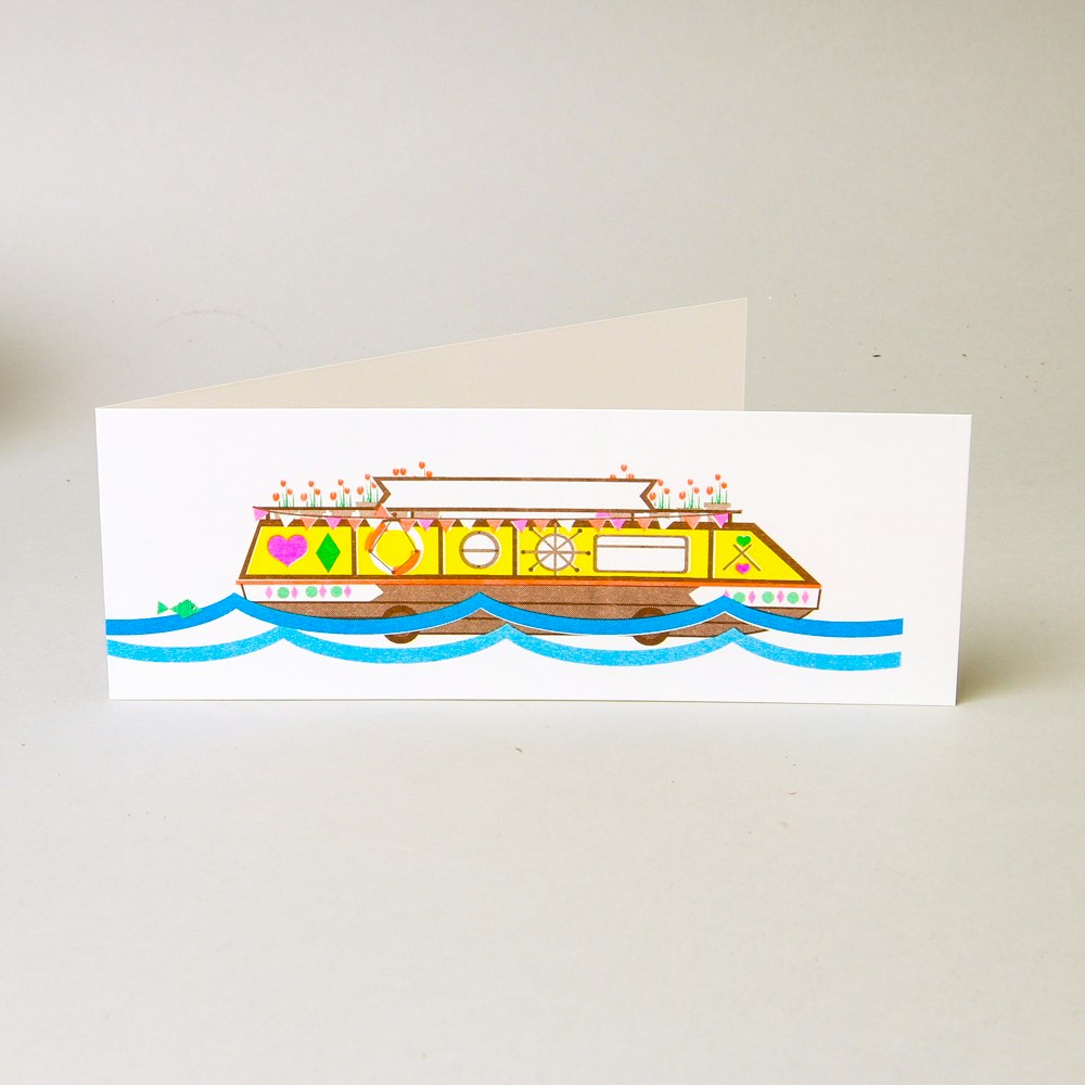 Houseboat Greetings Card by Scout Editions