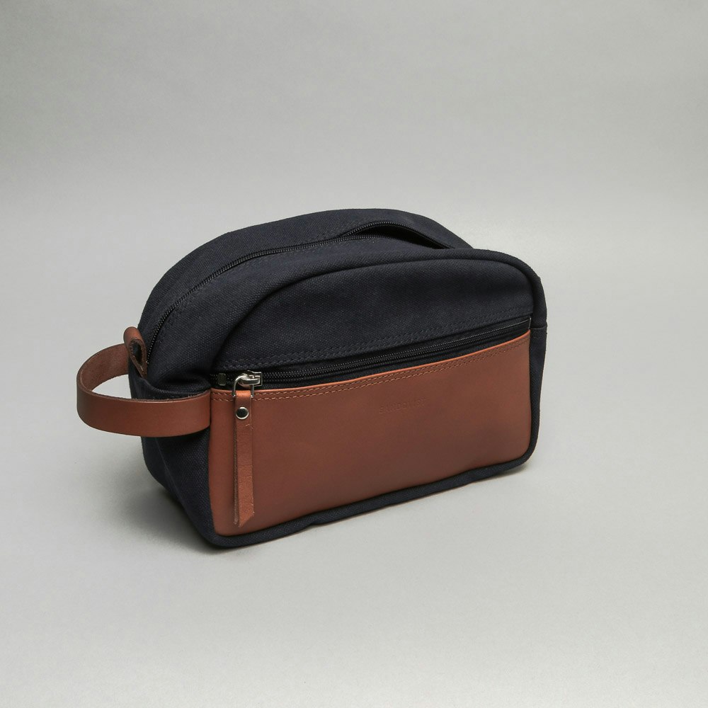 Leather Detail Toiletries Bag by Sandqvist