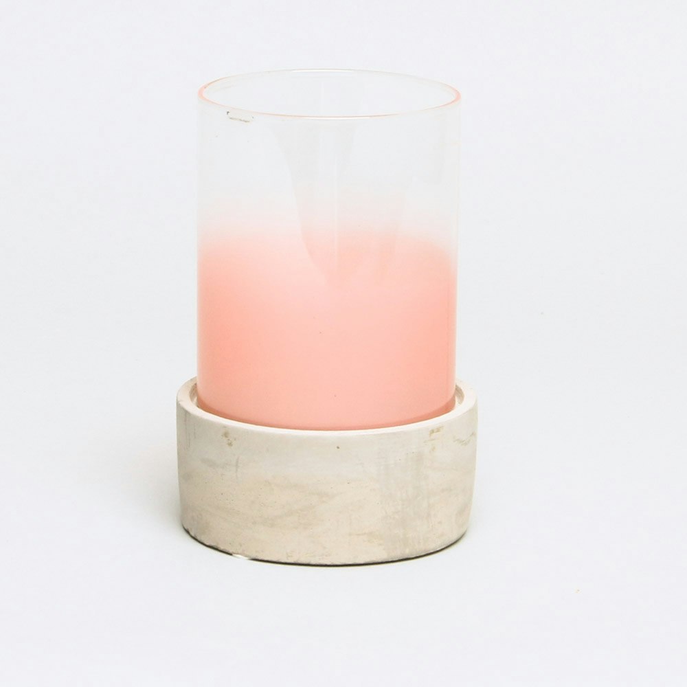 Pink Resin Base Ombre Tealight Holder by