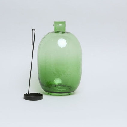 Grass Green Tealight Holder With Cradle by