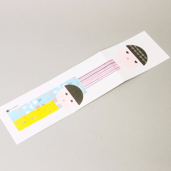 Nako & Son Fold Out Kokeshi Card by Scout Editions